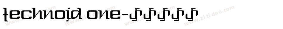 technoid one字体转换